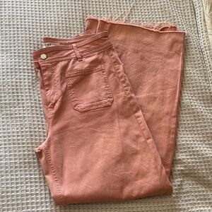 Oat New York Wide Leg Jeans in Soft Pink